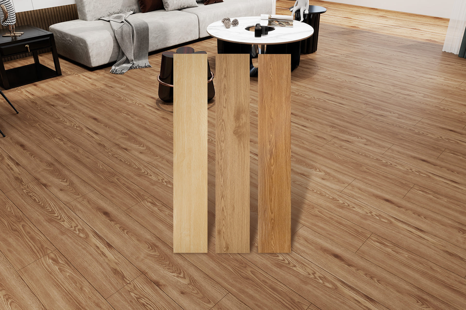 Wood grain flooring